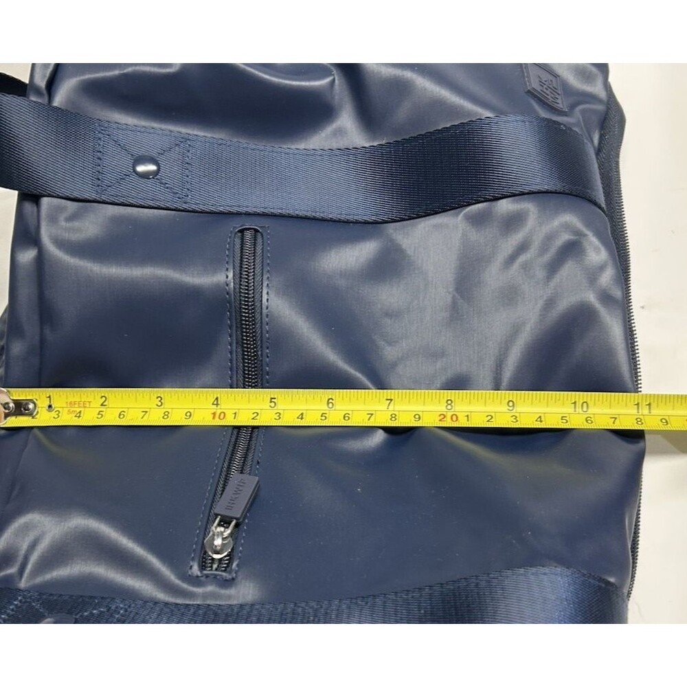 IHKWIP Packable Duffel Bag Navy Blue water repellent trolley sleeve new - Picture 11 of 12